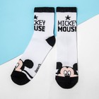 Носки "Mickey Mouse", Микки Маус, белый, 14-16 см 4723447 - фото 88502