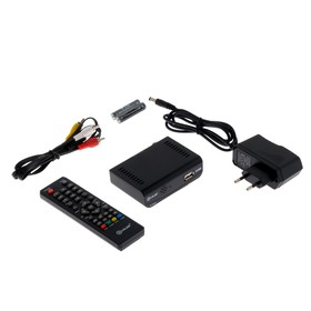 Приставка для цифрового ТВ D-COLOR DC700HD Plus, FullHD, DVB-T2, HDMI, RCA, USB, черная 1919533