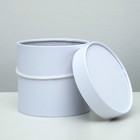 Подарочная коробка, круглая, белая, 15 х 15 см Подарочная коробка, круглая, белая, 15 х 15 см