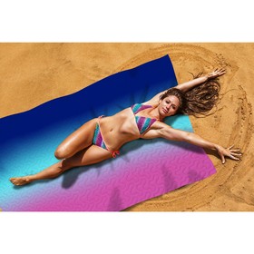 Пляжное покрывало «Сине-розовый перелив», размер 145 × 200 см