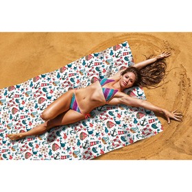Пляжное покрывало «Морские каникулы», размер 145 × 200 см