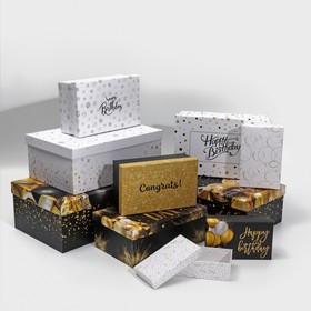 {{photo.Alt || photo.Description || 'Набор подарочных коробок 10 в 1 «С днём рождения», 12 × 7 × 4 - 32.5 × 20 × 12.5 см'}}
