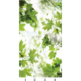 Панель потолочная PANDA Листья панно 4160 (упаковка 4 шт.), 1,8х1 м