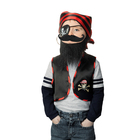 Набор пирата «Чёрная борода», жилет, бандана, борода, усы, наглазник, клипса, рост 98-110 см - фото 107351515