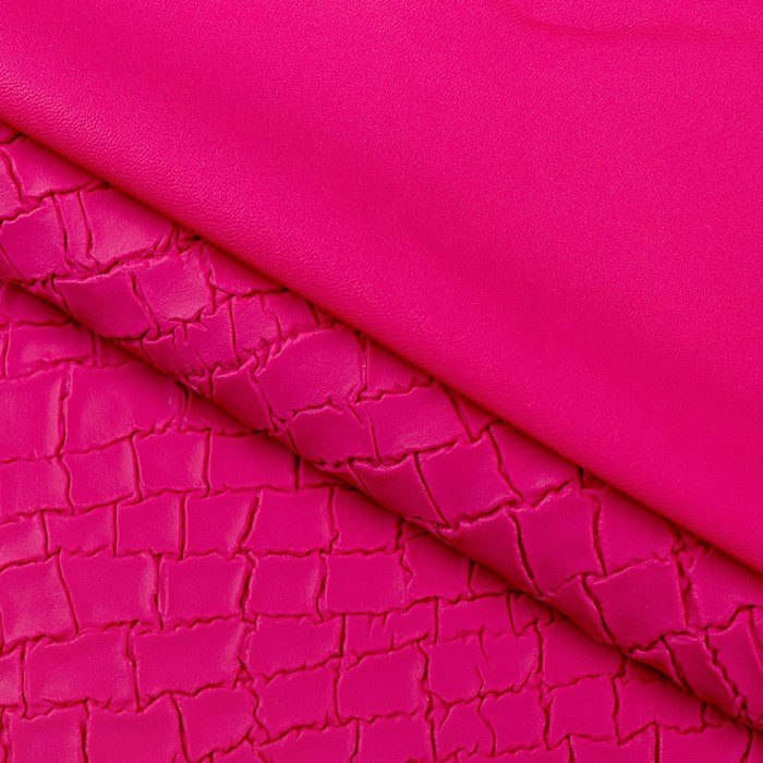 Пэчворк декоративная кожа «Розовая линия», 50 х 50 см.