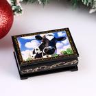 Box "A Cow. Sky", 6x9 cm, lacquer miniature Box "A Cow. Sky", 6x9 cm, lacquer miniature