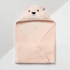 Плед с капюшоном "Крошка Я" Мишка 90х90 см, велсофт Плед с капюшоном "Крошка Я" Мишка 90х90 см, велсофт