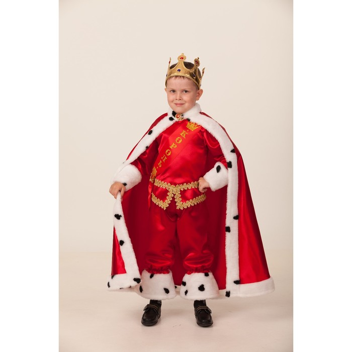 Карнавальный костюм «Король», бриджи, накидка, сорочка, р. 40, рост 158 см - фото 978452