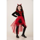 Карнавальный костюм «Дьяволица», платье, маска, р. 40, рост 152 см - фото 978464