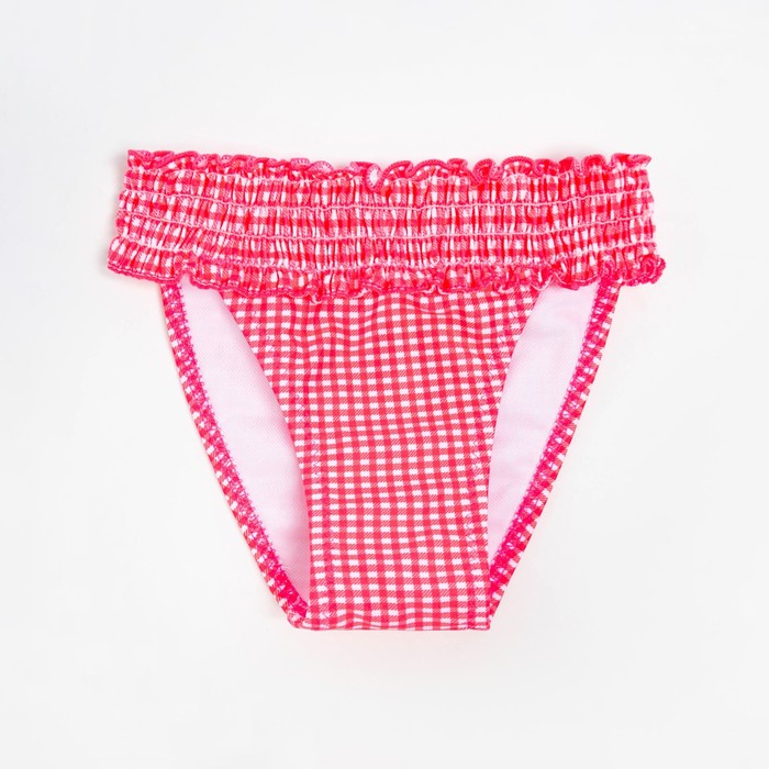 Трусы купальные для девочек с оборкой MINAKU "Sunny Life", рост 68-74  (1) см, цвет розовый/бел   46