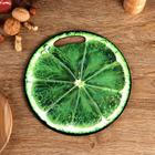 Доска разделочная круглая кухонная "Лайм в разрезе", 27 см Доска разделочная круглая кухонная "Лайм в разрезе", 27 см
