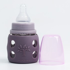 Бутылочка в силиконовом чехле, стекло, от 0 мес., 60 мл., цвет МИКС для девочки