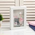 Piggy Bank plastic interior "Girl with bear" 17х12х3,8 cm Piggy Bank plastic interior "Girl with bear" 17х12х3,8 cm