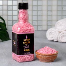 {{photo.Alt || photo.Description || 'Соляной жемчуг для ванны во флаконе виски Keep calm and think pink, 190 г, аромат спелые ягоды'}}