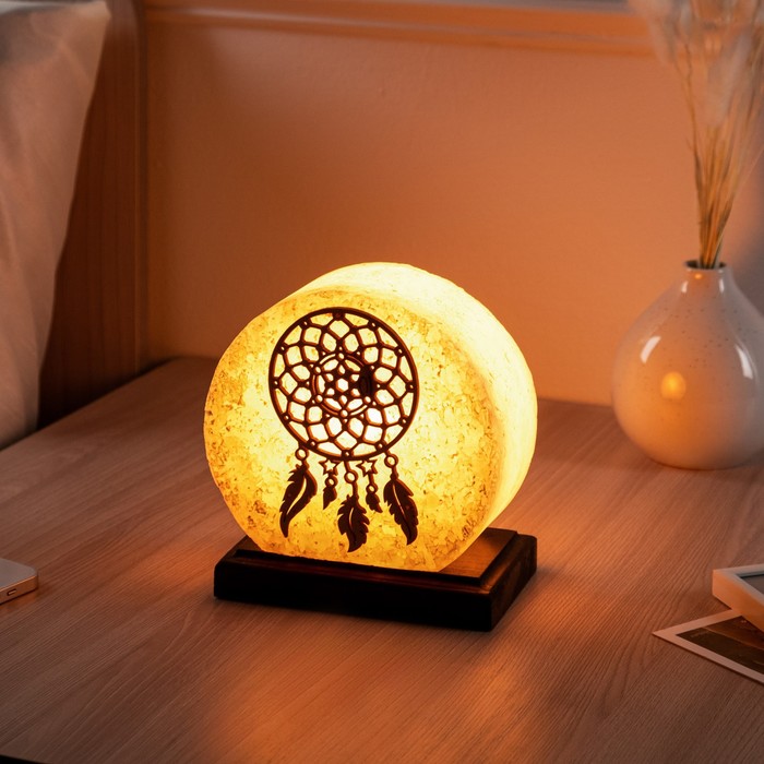 Соляная лампа "Панно ловец снов", 21 см, 2-3 кг, микс