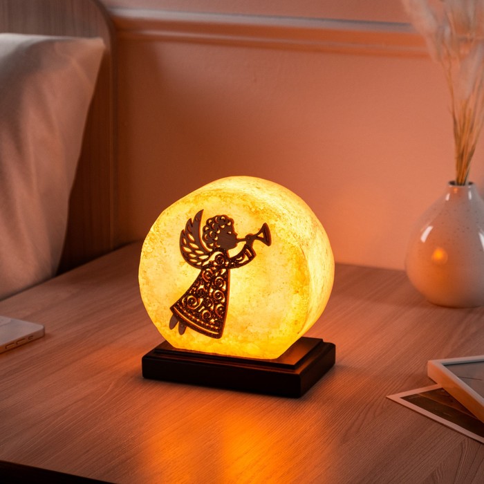 Соляная лампа "Ангел", круглый, 16 см, 2-3 кг - фото 559817