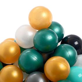 {{photo.Alt || photo.Description || 'Набор шаров для сухого бассейна 150 штук (бирюзовый, серебро, зеленый металлик, золотой, белый перламутр, черный)'}}