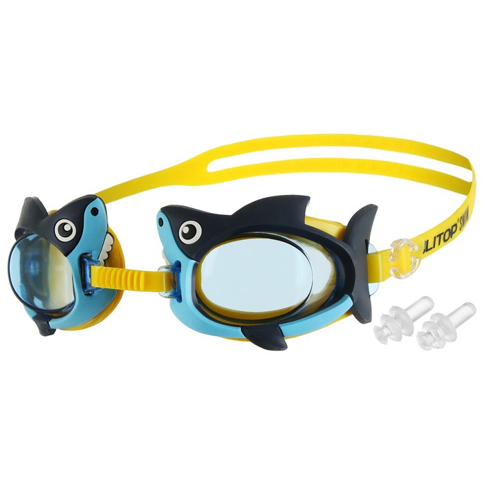 Очки для плавания детские + беруши «Морской мир», цвета микс - фото 4263062