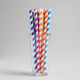 Трубочки для коктейля «Спираль», диаметр 0,8 см, набор 12 шт., цвета МИКС в Донецке