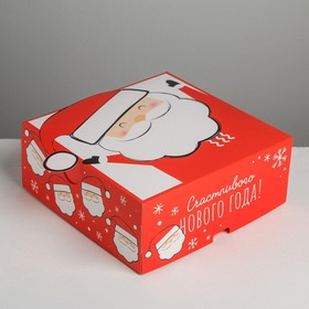 Коробка складная «Дед Мороз», 25 х 25 х 10 см