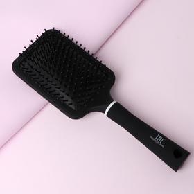 Расчёска массажная, широкая, 8,4 × 24 см, цвет чёрный
