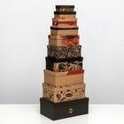 Набор подарочных крафтовых коробок 10 в 1 «Брутальность», 12 × 7 × 4 - 32.5 × 20 × 12.5 см 4832740