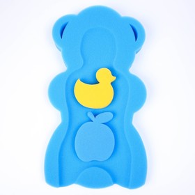 Подкладка - матрасик из поролона, для купания макси «Мишка», цвет синий