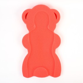 Подкладка для купания макси «Мишка», цвет красный/розовый, 55х30х6см