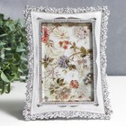 Photo frame plastic under the metal 10x15 cm "Rose" sterling silver and pearl 19,7х15х1 cm Photo frame plastic under the metal 10x15 cm "Rose" sterling silver and pearl 19,7х15х1 cm