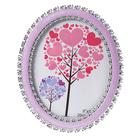 Фоторамка пластик под металл 20х25 см "Цветочная нить" серебро и сиреневый 28,5х23,5х1 см - фото 799404998