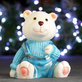 Фигура "Медвежонок в голубом свитере" 10х11х14см в Донецке