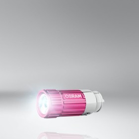 Фонарь ручной аккумуляторный алюминиевый в прикуриватель, розовый Osram LEDIL205-PK