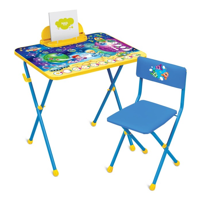 Набор детской мебели «Познайка. Математика в космосе» складной, цвета столешницы МИКС - фото 52999