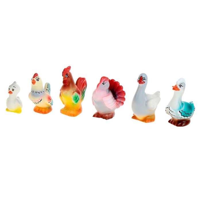 Набор резиновых игрушек «Птицеферма» - фото 37398
