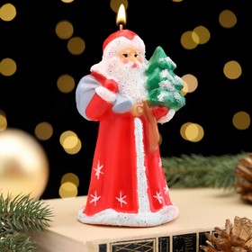 Свеча декоративная "Дед Мороз сам ёлку принёс" микс, 12,5 см