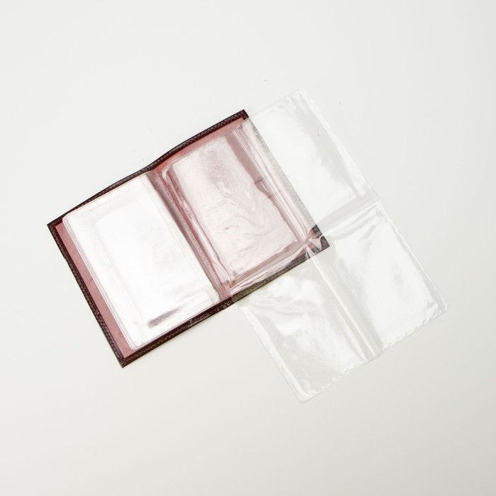 Обложка для автодокументов, цвет бордовый - фото 798627616