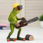 Souvenir Polyresin lacquer "Frog with a chainsaw" 16х5,8х14 cm Souvenir Polyresin lacquer "Frog with a chainsaw" 16х5,8х14 cm