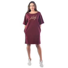Платье-футболка Lady, размер 46, цвет красный