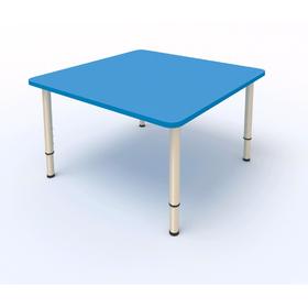 Стол детский регулируемый, 4-х местный, 700 × 700 × 400 мм, группа 0-3, цвет синий