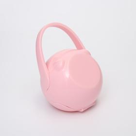 Контейнер для хранения и стерилизации детских сосок и пустышек «Мишка», цвет розовый