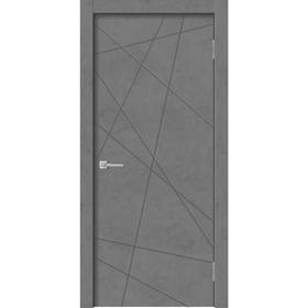 Дверное полотно GEOMETRY-1, 700 × 2000 мм, глухое, цвет бетон графит