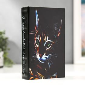 Сейф-книга дерево кожзам "Кошка в лучах лазера" 21х13х5 см в Донецке