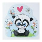 The painting "Panda in the meadow" 35x35 cm