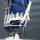 Корабль "Диана" трехмачтовый с синими парусами, 40*9*36см - фото 10527985