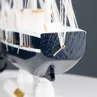 Корабль "Диана" трехмачтовый с синими парусами, 40*9*36см - фото 10527987
