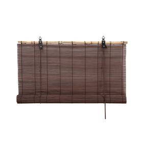 Бамбуковая рулонная штора, 60х160 см, цвет шоколадный