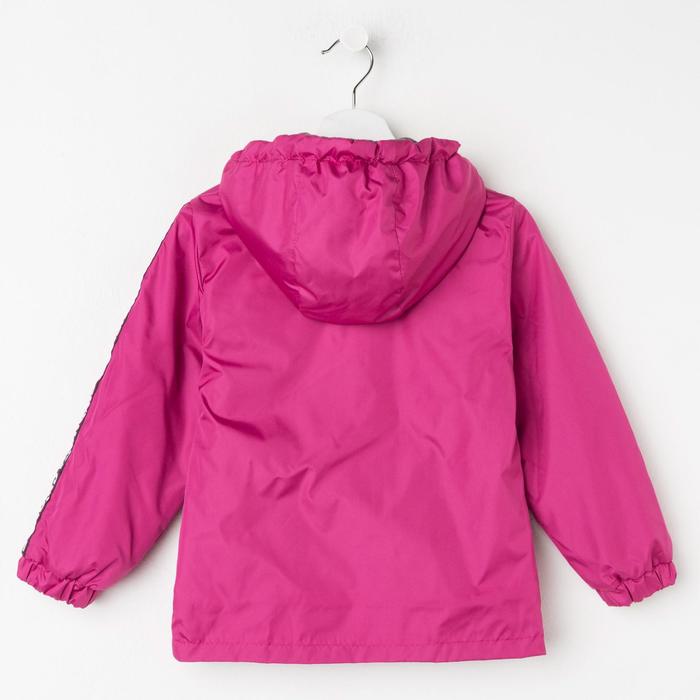 Ветровка детская, цвет малиновый, рост 110-116 см - фото 798636723