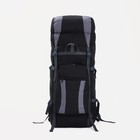 Рюкзак туристический, 90 л, отдел на шнурке, наружный карман, 2 боковых сетки, цвет чёрный/серый - фото 317487