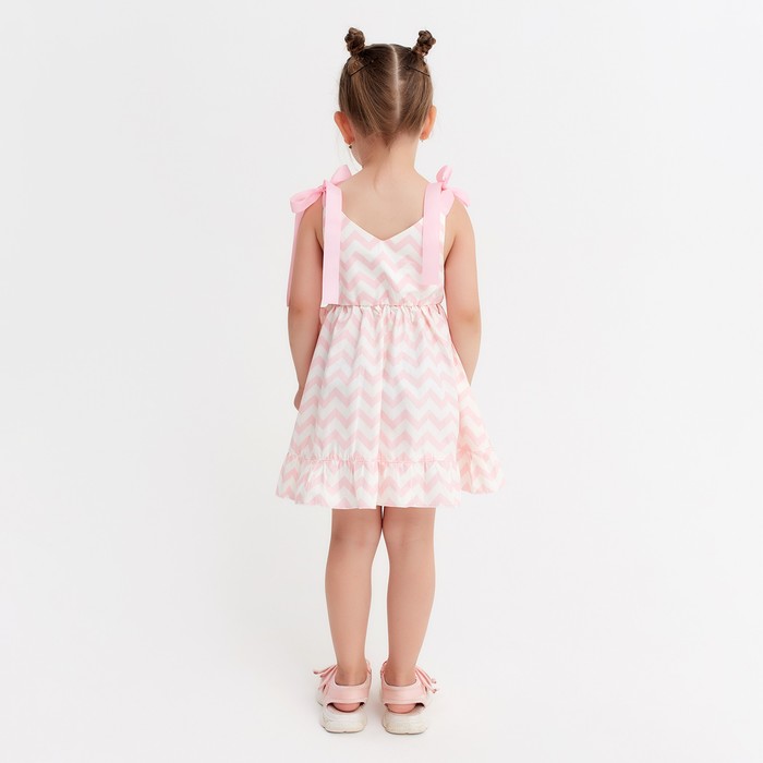 Платье для девочки "Зигзаги", р.36 (134-140), белый/розовый - фото 798638563 Платье для девочки "Зигзаги", р.36 (134-140), белый/розовый - фото 798638563