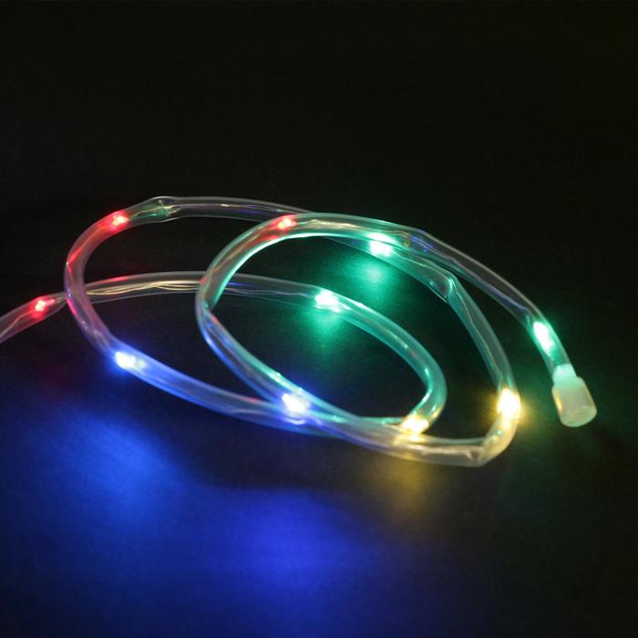 LED шнур "Эра" 5 м , прозрачная нить, свечение мульти, 1 режим, солнечная батарея - фото 9256255